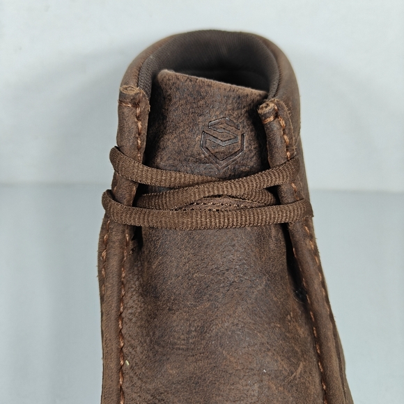 SUREWAY  Chukka Boots Comfort Driving Leather Moc Toe Work Boots Men's Shoe 9.5 - Picture 6 of 11